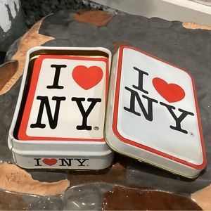 🔴 - I ❤️ NY Cards in metal Tin - I Love New York playing cards - Unique